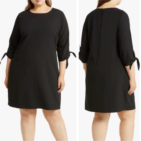 CeCe 20w black day dress LBD NWT - Picture 1 of 15
